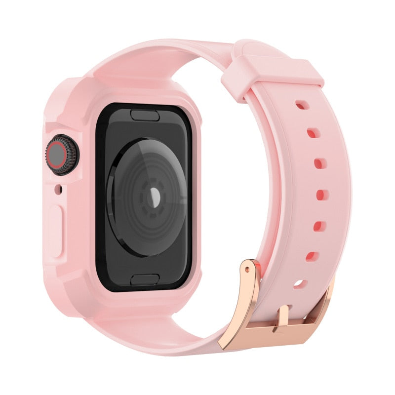 Fran-24T 5pcs Suitable for Apple 3 4 5 generation i watch strap Apple watch integrated TPU oil injection silicone strap