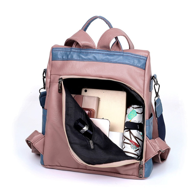 New women backpack high quality leather backpack anti-theft travel backpack multifunction shoulder bags school bags mochila