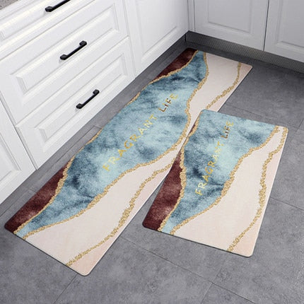 Non-slip Oil Proof  Waterproof PU PVC Carpet for living Room Modern Kitchen Mat Bedroom Rug