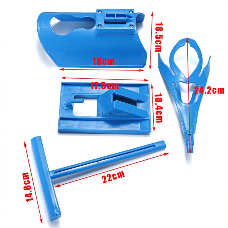 1pc Sock Slider Aid Blue Helper Kit Helps Put Socks On Off No Bending Shoe Horn Suitable For Socks