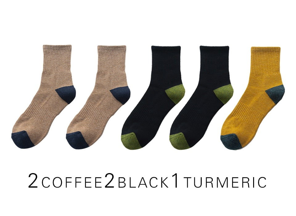 Harajuku Socks Winter Warm Men's Socks Thicke Terry Breathable High Quality Casual Business Socks Cotton Male