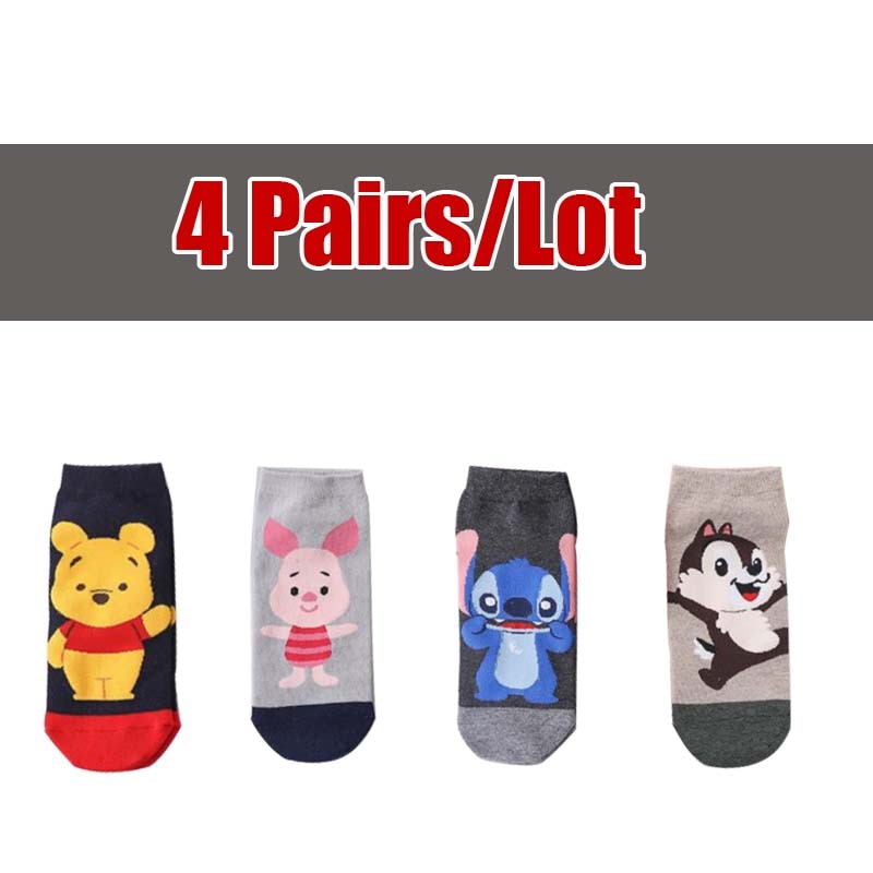 5 Pairs/Lot women socks Casual Korea cartoon animal socks Cotton Cute girl funny mouse duck ankle socks size 35-41