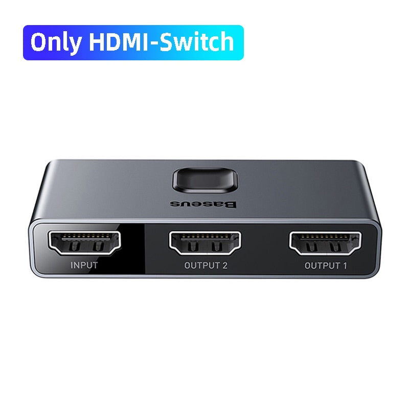 Baseus 4K HD Switch HDMI-compatible Adapter for Xiaomi Mi Box HD Switcher 1x2/2x1 for PS4/3 TV Box Switch 4K HD Switch