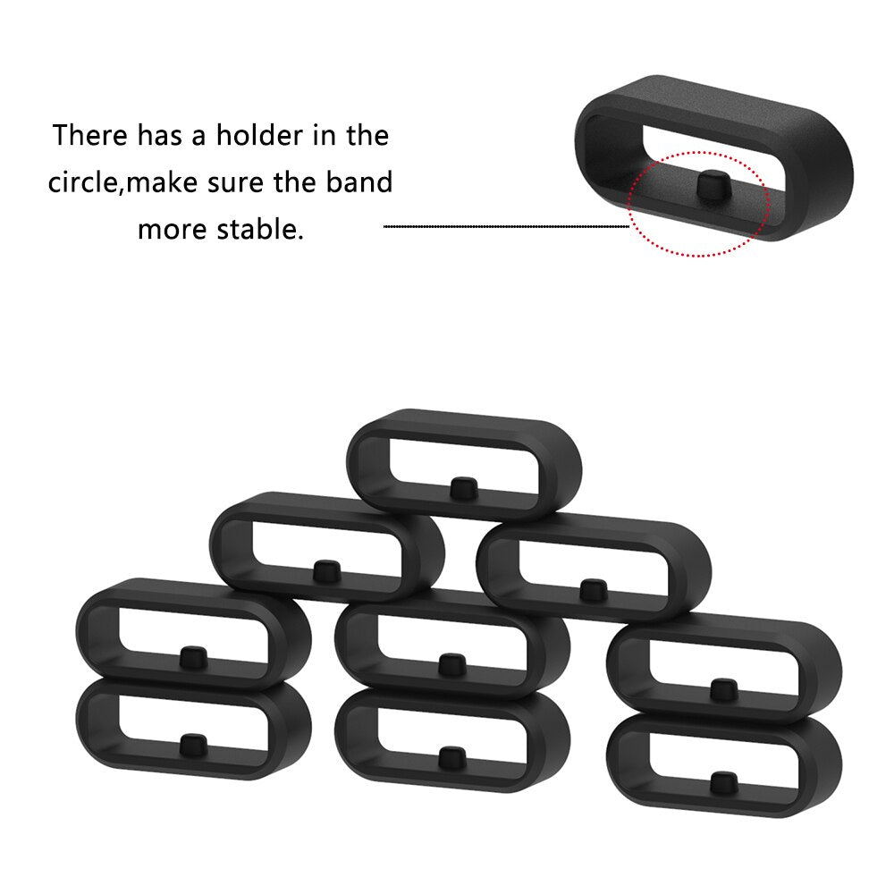 Rubber Replacement Watch Strap Band Keeper Loop Security Holder Retainer Ring for Garmin vivoactive3 vivomove hr forerunner 645