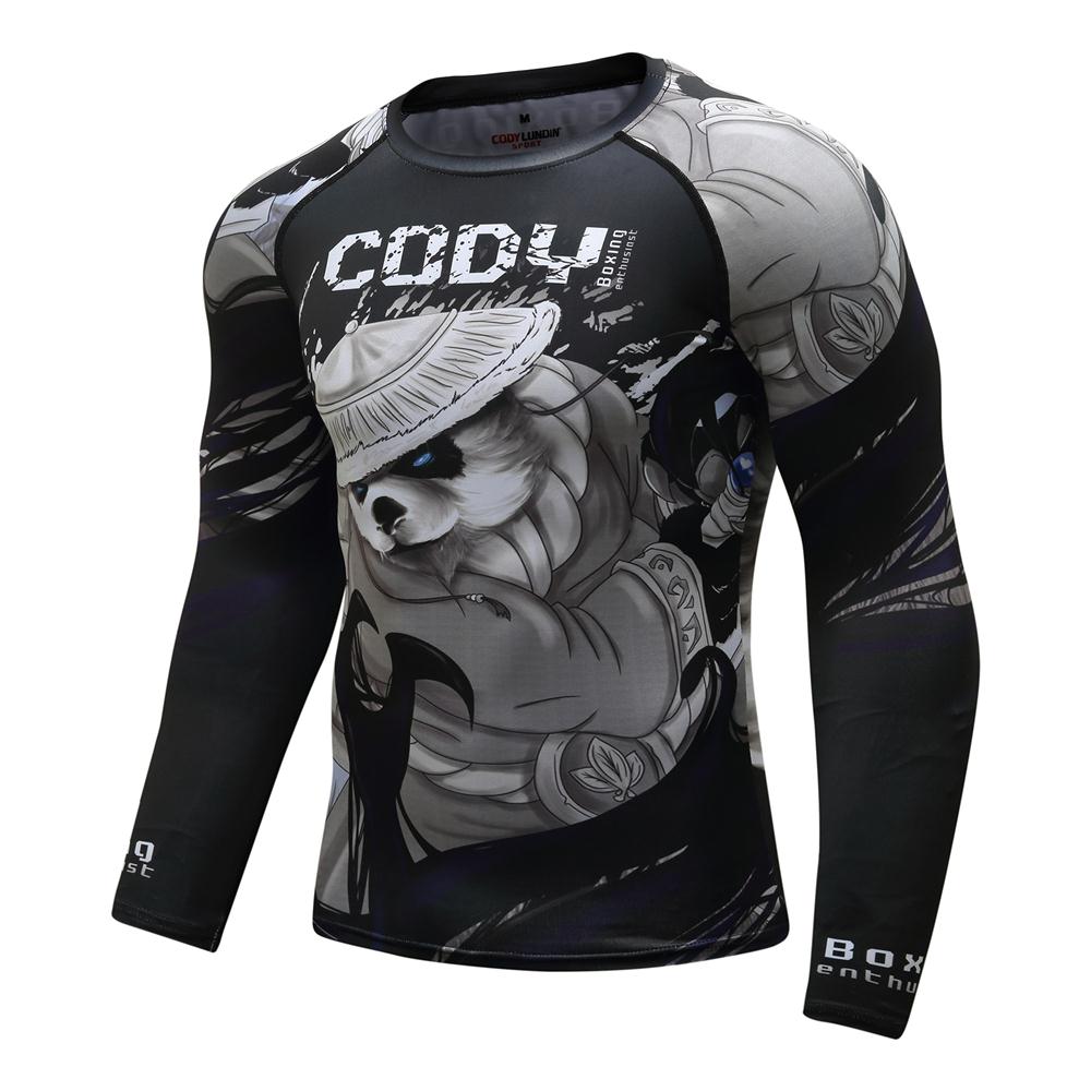 Male Fitness Suit MMA Running Shirt Men Rashguard Training T Shirt Crossfit Bodybuilding Men Compression Kit Print 3D T Shirt