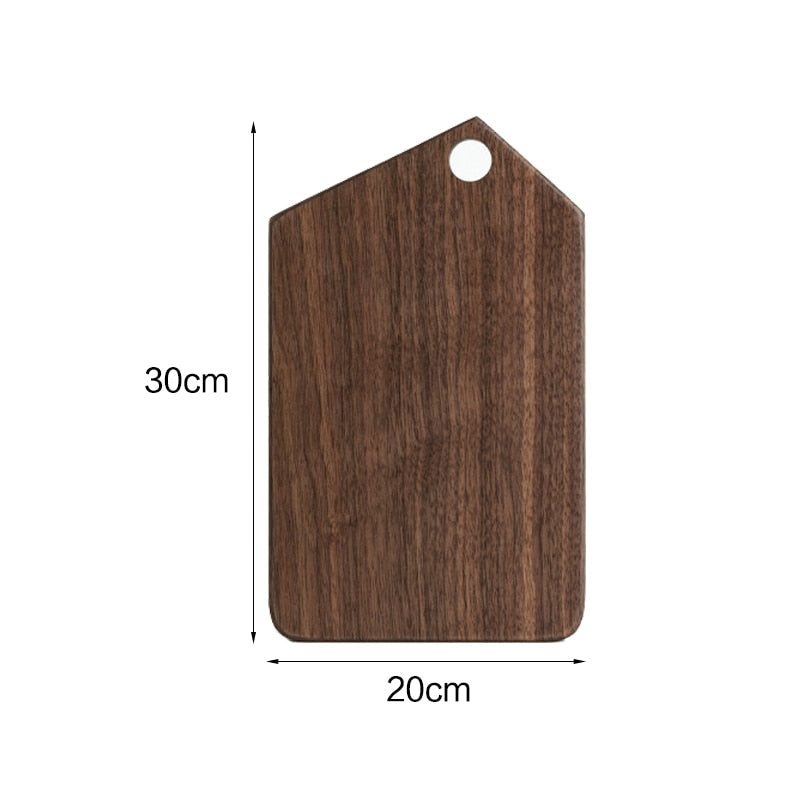 Black walnut cheese board special-shaped cutting boards solid wood rootstock hole wood board kitchen stuff