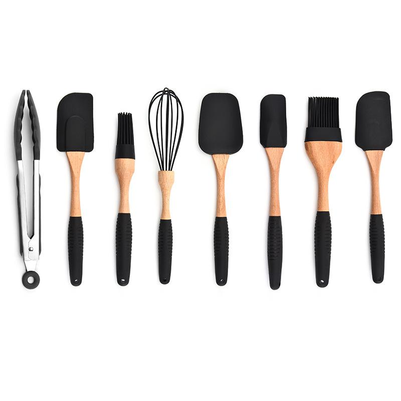 Silicone Wood Turner Spatula Brush Scraper Pasta Gloves Egg Beater Kitchen Accessories Baking Cooking Tools Kitchenware Cookware