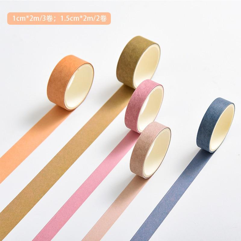 5 Pcs/pack Morandi Colorful Washi Tape Set Diy Scrapbooking Sticker Label Masking Tape School Office Supply