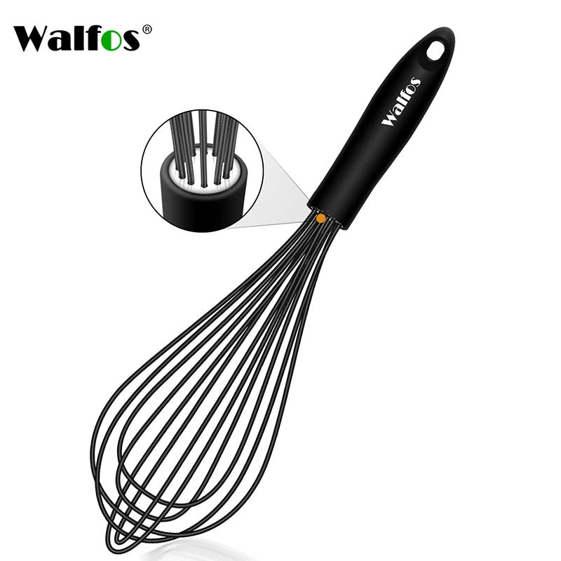 1pcs/3set Multifunctional Rotating Manual Whisk Mixer Mini Plastic Kitchen Whisk Baking Tool Silicone Whisk