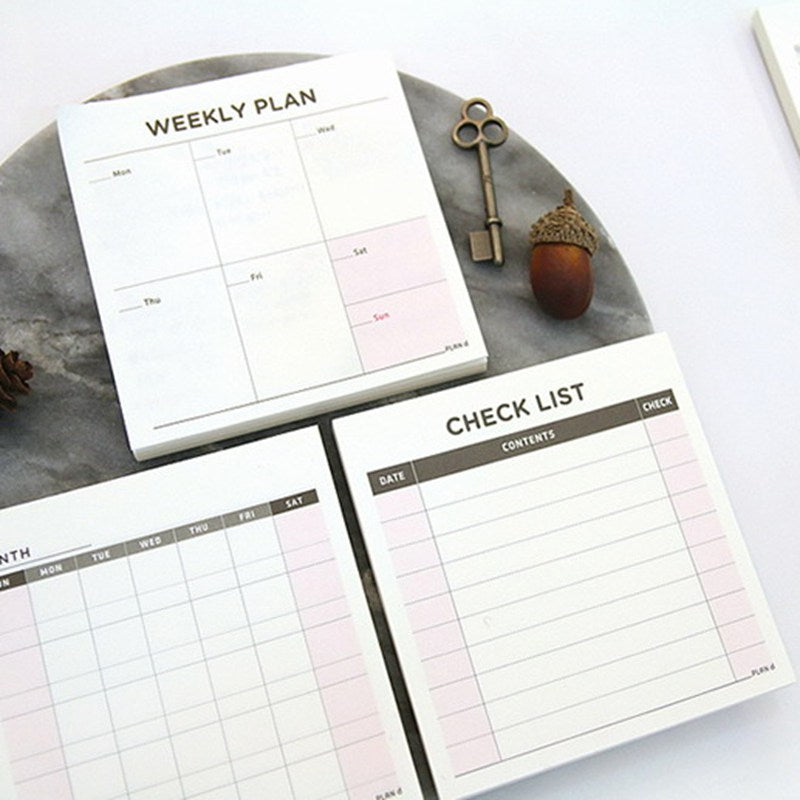 Weekly Monthly Desk Diary Planner Stickers Planning Memo Pad Sticky Notepad To Do List Checklist Memo Pad Paper School Office