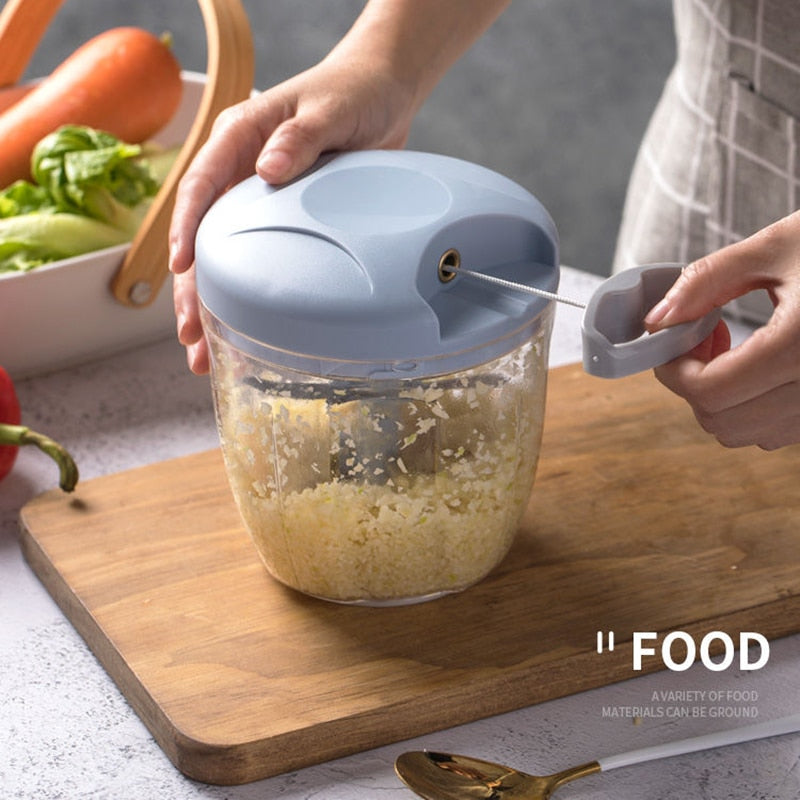 900ML Rotate Vegetable Cutter Chopper Slicer Fruit Garlic Press Masher Cheese Crusher Cooking Accessories Kitchen Gadgets Tool