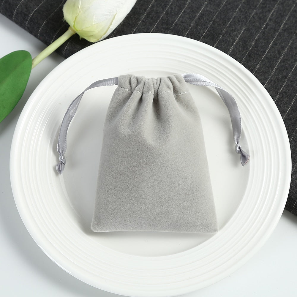 Thick Velvet Jewelry Bag for Wedding Party Candy Gift Pouch Custom Jewelry Display Earring Bracelets Packing Mariage Organizer