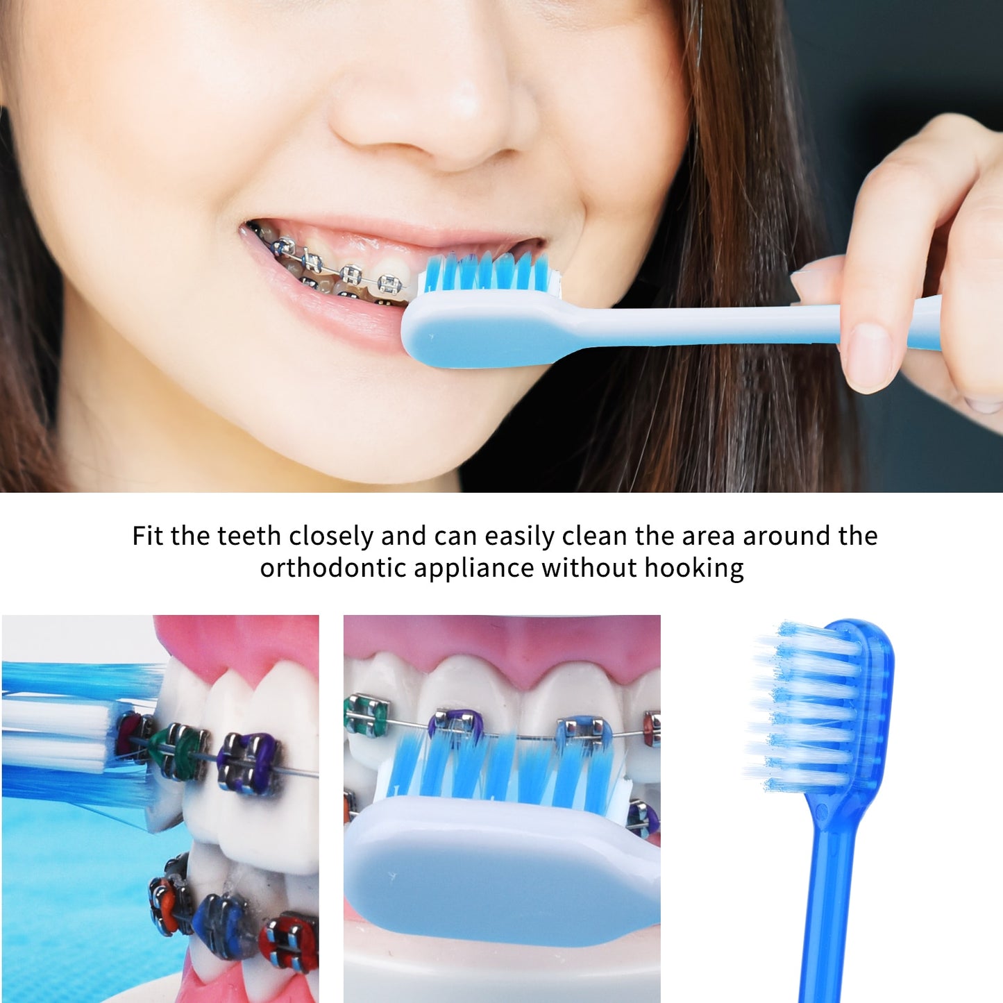 New Arrival Y-Kelin U-Shaped Orthodontic Toothbrush Soft Bristle Orthodontia Teeth Brush Brace Small Head