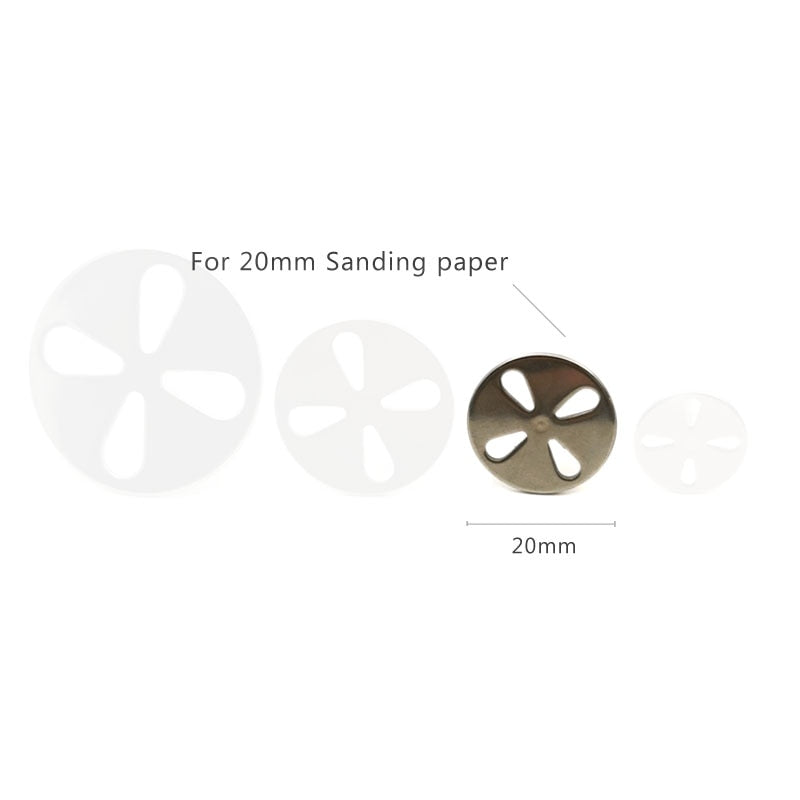 HYTOOS Stainless Steel Sanding Paper Disc 3/32" Round Metal Disk Nail Drill Bits Accessories 15mm 20mm 25mm 35mm