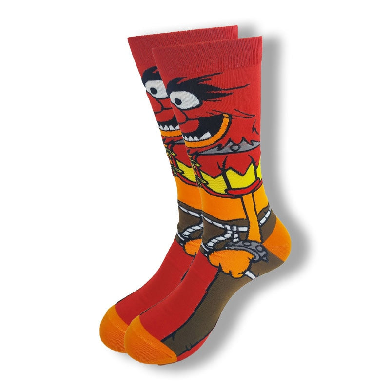 Autumn and Winter Men's  and Women's  Socks Cartoon Movie Characters Funny Novel Street Style High Quality  Middle Tube Socks