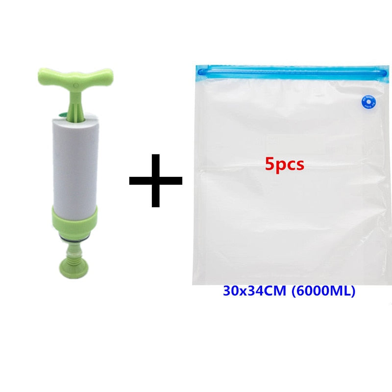 Reusable Food Vacuum Sealed Bag Handheld Sealing Packaging Machine Kitchen Ziplock Packaging Eco Friendly Storage