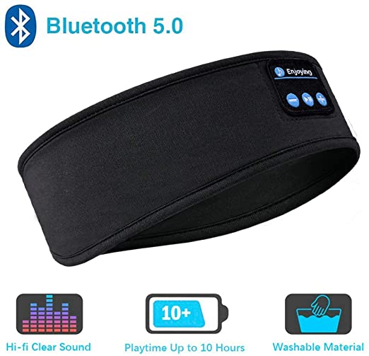 Wireless bluetooth 5.0 Earphones Sleeping Eye Mask Music player / Sports headband Travel Sweatband Headset Speakers Headset2021