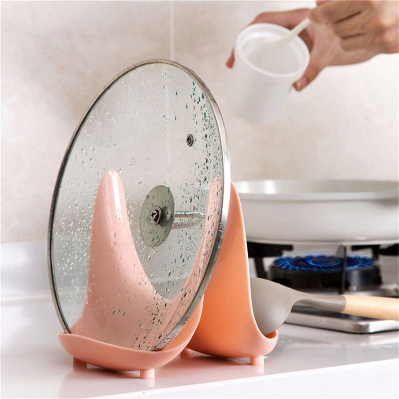 Multifunction Organizer Rack Spoon Rest Pot Pan Lid Rack Stand Kitchen Holder Tool Kitchen Utensil Pot Holders Pan Cover Holder