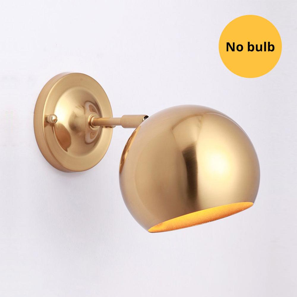 Modern Nordic Wall Light Lamp for Corridor Bedside Living Room Bedroom Iron Art Adjustable Plating E27 Base Head Sconce Fixture