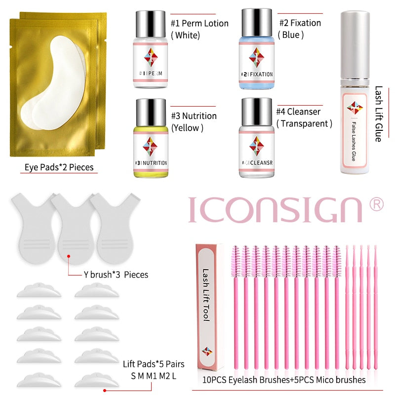 ICONSIGN Lash Lift Kit Upgrade Version Eyelash Perm Lifting Eyelash Curl Lash Eyelash Enhancer Eye Makeup Tools