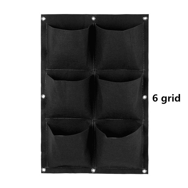 18/36/49 Pockets Hanging Green Grow Bag Planter Vertical Garden Vegetable Living Garden Bag Planter Growing Bags Flowers Supply