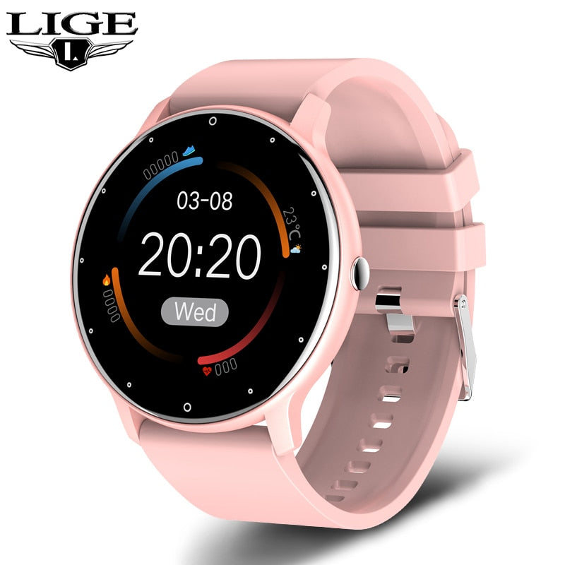 LIGE 2023 New Men Smart Watch Real-time Activity Tracker Heart Rate Monitor Sports Women Smart Watch Men Clock For Android IOS