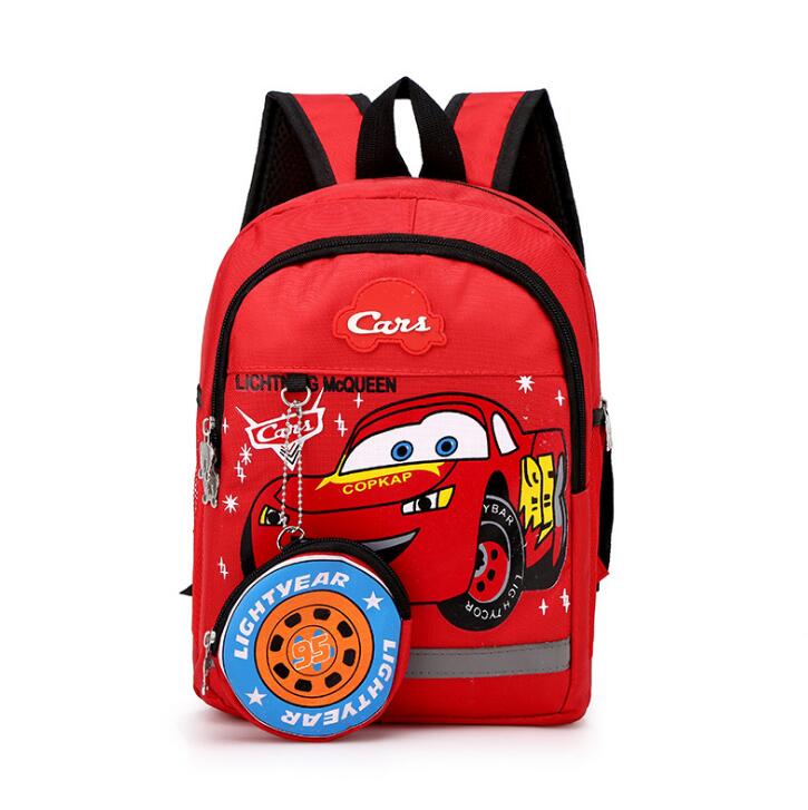 Backpack+purse coin boy bag 95 car children boy bag for school