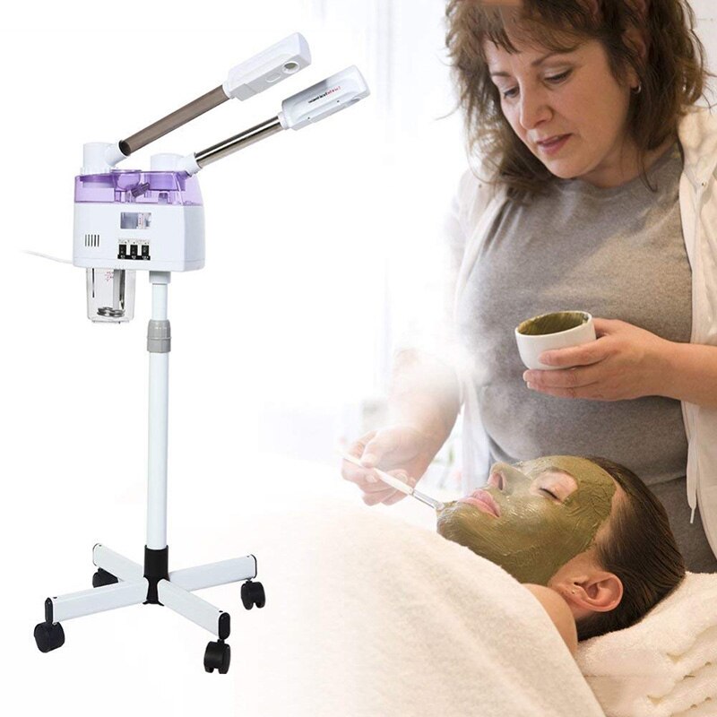 Hot and Cold Sprayer Machine Facial Steamer Home Spa Ozone Steaming Ion Face Vaporizer Skin Care Facial Pedestal Vaporizer