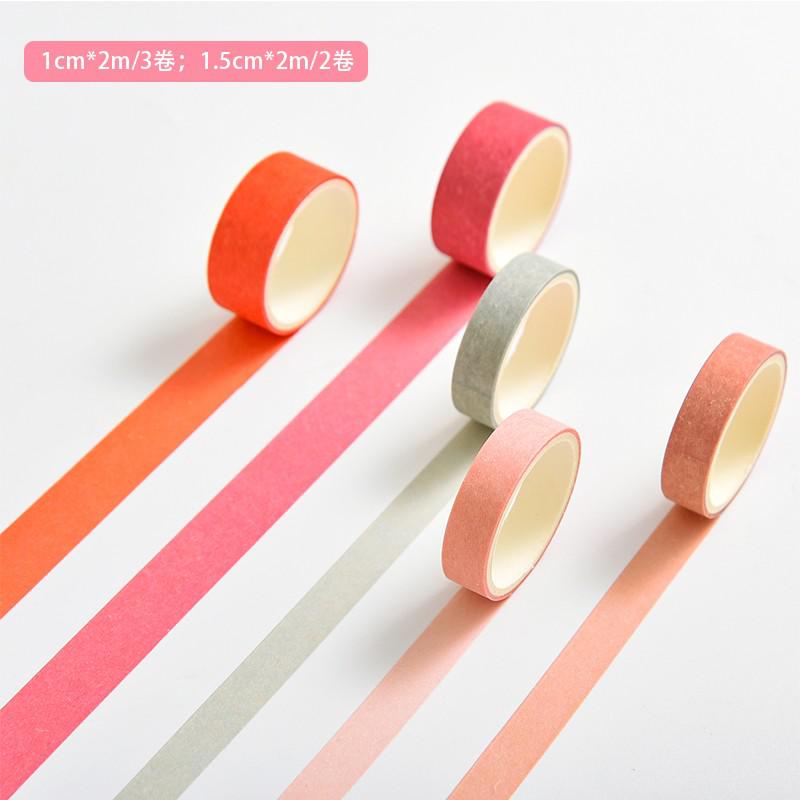 5 Pcs/pack Morandi Colorful Washi Tape Set Diy Scrapbooking Sticker Label Masking Tape School Office Supply