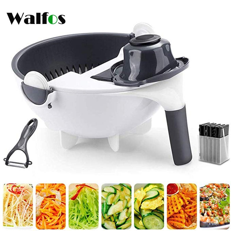 8In1Multifunctional Vegetable Cutter Potato Slicer Carrot Grater Kitchen Accessories Gadgets Steel Blade Kitchen Tool