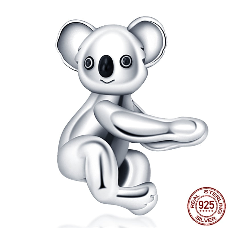 Silver Color Cute Elephant Series Charm Beads Fit Original Pandora Bracelet Jewelry For Women Gift