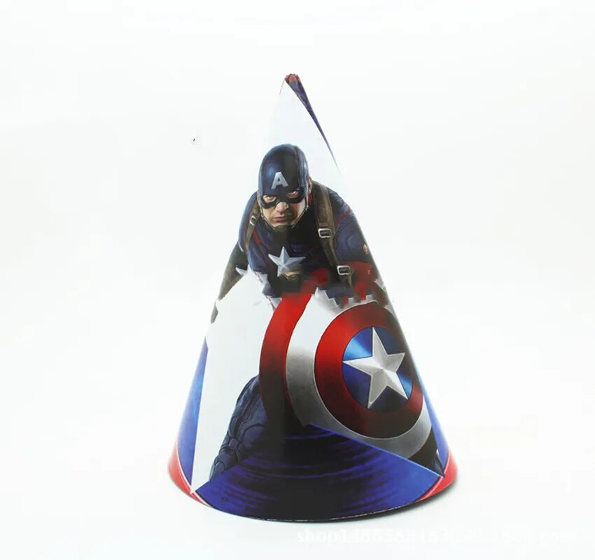 The Avengers Super Hero Captain America Birthday Party Decor Disposable Tableware Paper Cups Plates Balloon Baby Shower Supplies