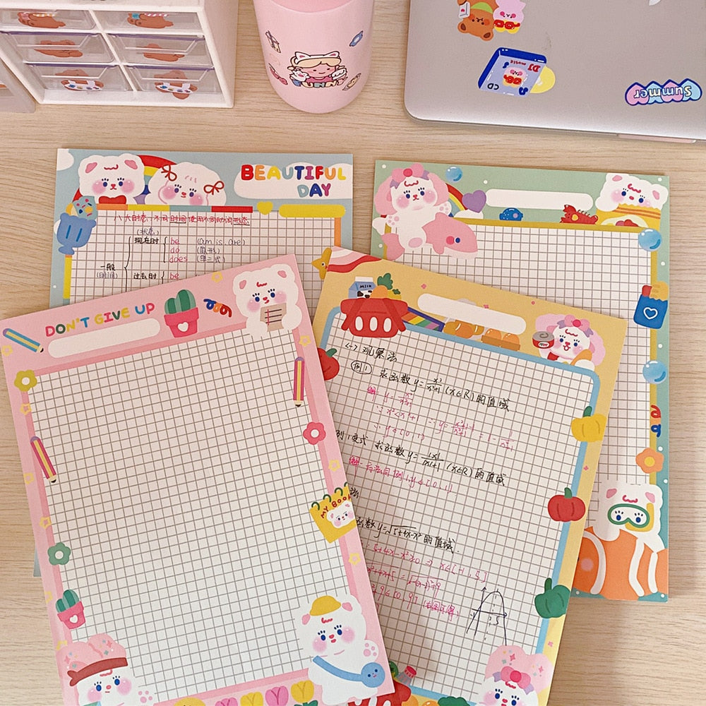 Kawaii Daily Memo Pads Note Paper Monthly Planner To Do It Check List Notepad Paperlaria School Stationery