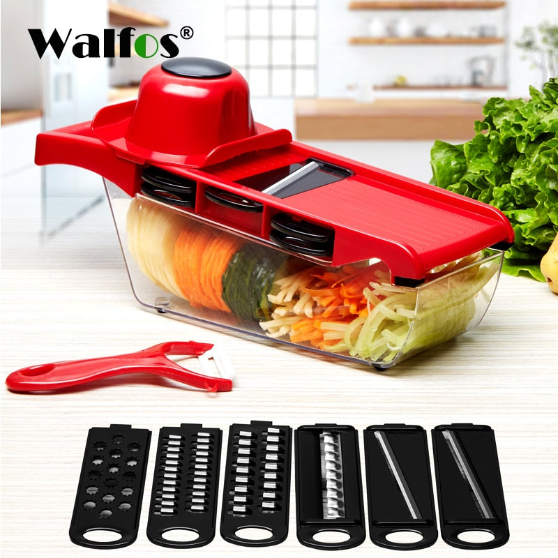 8In1Multifunctional Vegetable Cutter Potato Slicer Carrot Grater Kitchen Accessories Gadgets Steel Blade Kitchen Tool