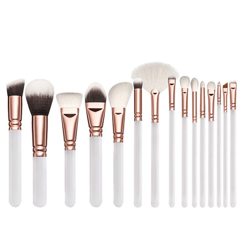 RANCAI10/15pcs High Quality  Makeup Brushes Set Beauty Powder Eyebrochas Eyeshadow Brush Complete Kit Cosmetics Tools