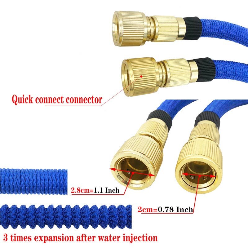 Water Gun Garden Hose Adjustable Nozzle Telescopic Magic Hose High Pressure Power Washing Machine Garden Flower Cleaning Sprayer