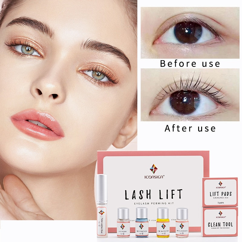 Lash Lift Kit ICONSIGN Eyelash Perming Kit Eyelash Perm Eyelash Enhancer Serum Eye Lash Make Up Tools Free Shipping