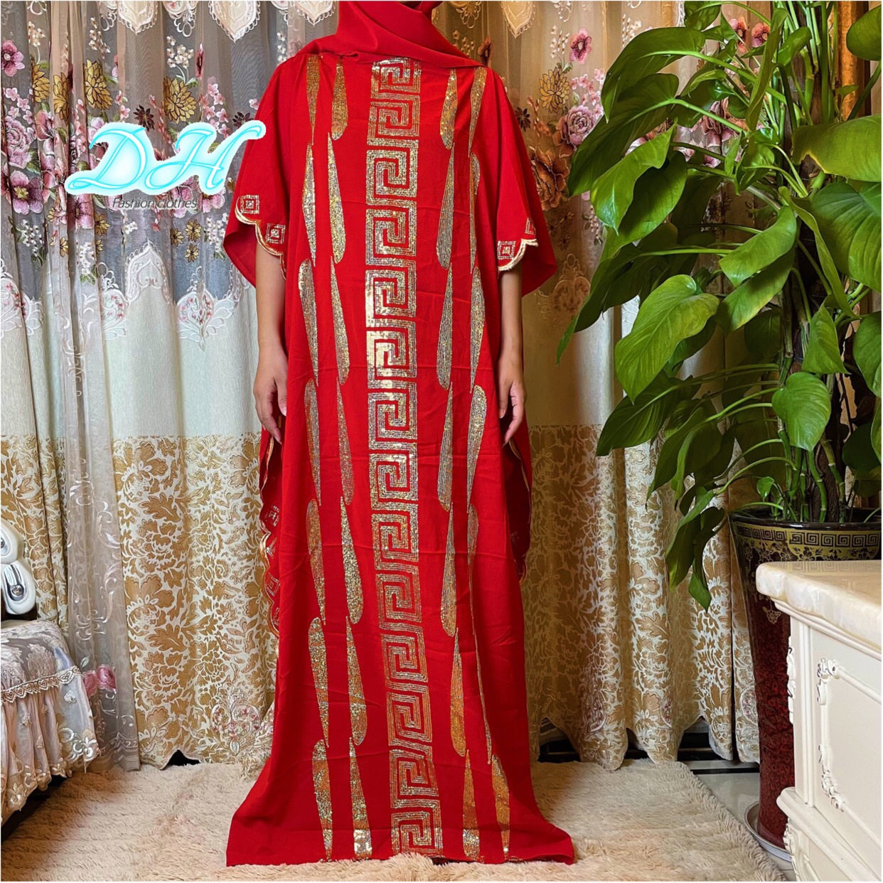 Dubai Free Size Abaya Embroidery Long Dress Arab High Grade Comfortable Fabric Women Muslim Kaftan Turkish Moroccan