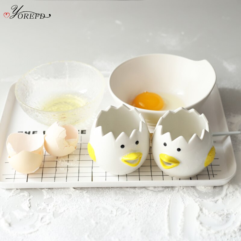 Kitchen Ceramic Egg Separator Creative Eco Friendly Egg Yolk Divider Tools Kichen Accessories Cooking Tools