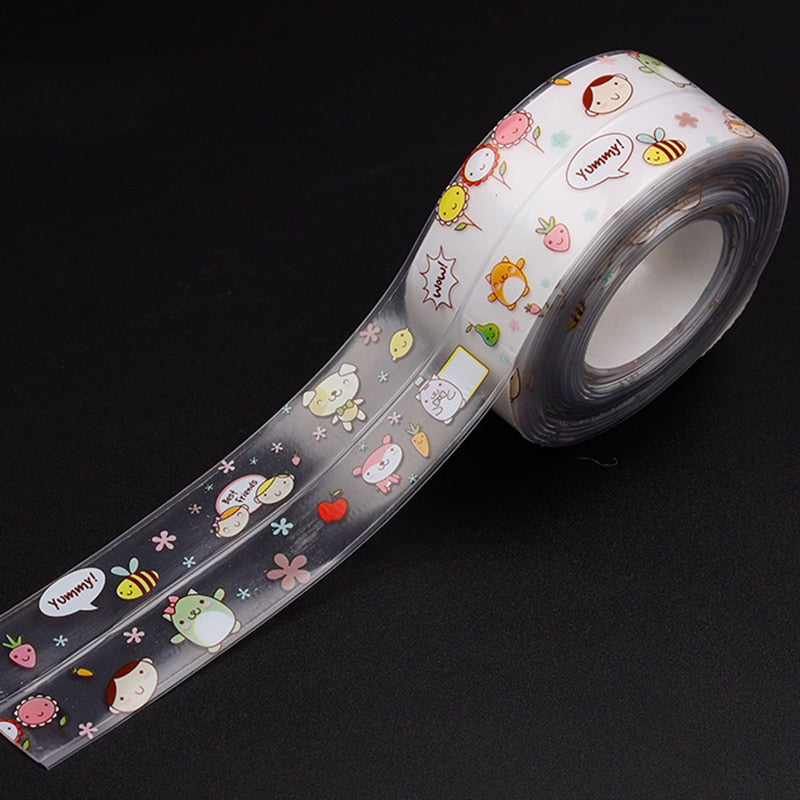 Kitchen Sink Waterproof Sticker Anti-mold Waterproof Tape Bathroom Countertop Toilet Gap Self-adhesive Seam Stickers