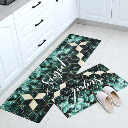 Non-slip Oil Proof  Waterproof PU PVC Carpet for living Room Modern Kitchen Mat Bedroom Rug