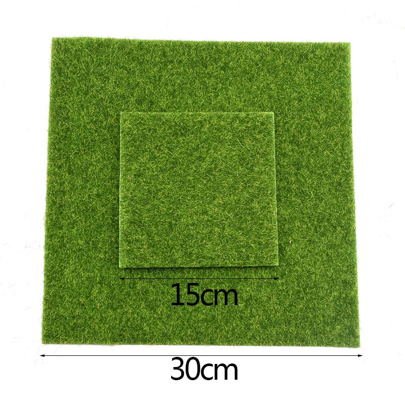 15/30cm Grass Mat Green Artificial Lawns Turf Carpets Fake Sod Garden Moss For Home Floor Wedding Decoration