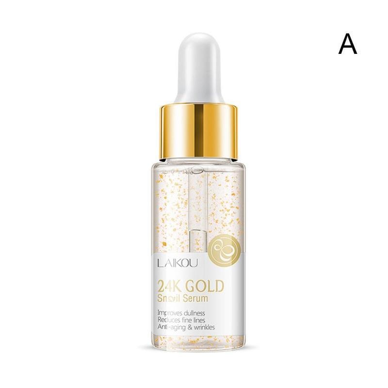 24k Gold Vitamin C Snail Face Serum Hyaluronic Acid Whitening Moisturizing Primer Anti Nourish Skin Care Hot 17ml