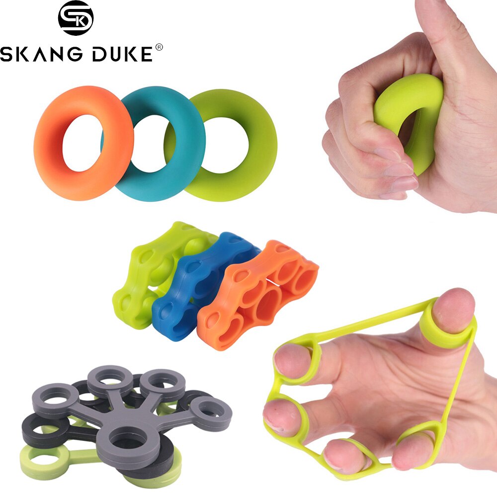 1PC Professional Hand Grip Ring 30-50LB Silicone Finger Force Trainer Gym Crossfit Elastic Finger Strength Exerciser Grips