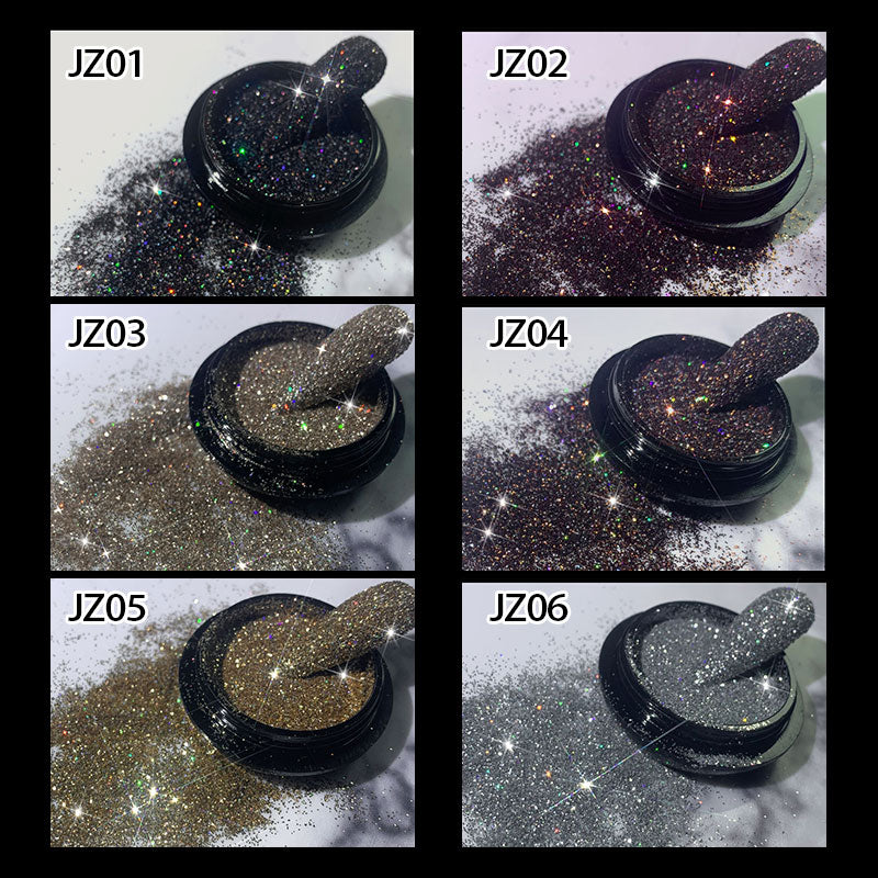 Shining Sugar Nail Powder Rose Gold Sandy Nail Glitter Dust Luxury Sparkles Nail Art Pigment Laser For Gel Polish Decorations