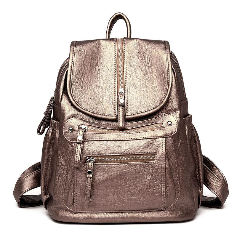 New Women Backpack High Quality Leather Backpack Fashion School Bags Casual Shoulder Bags Large Capacity Travel Backpack