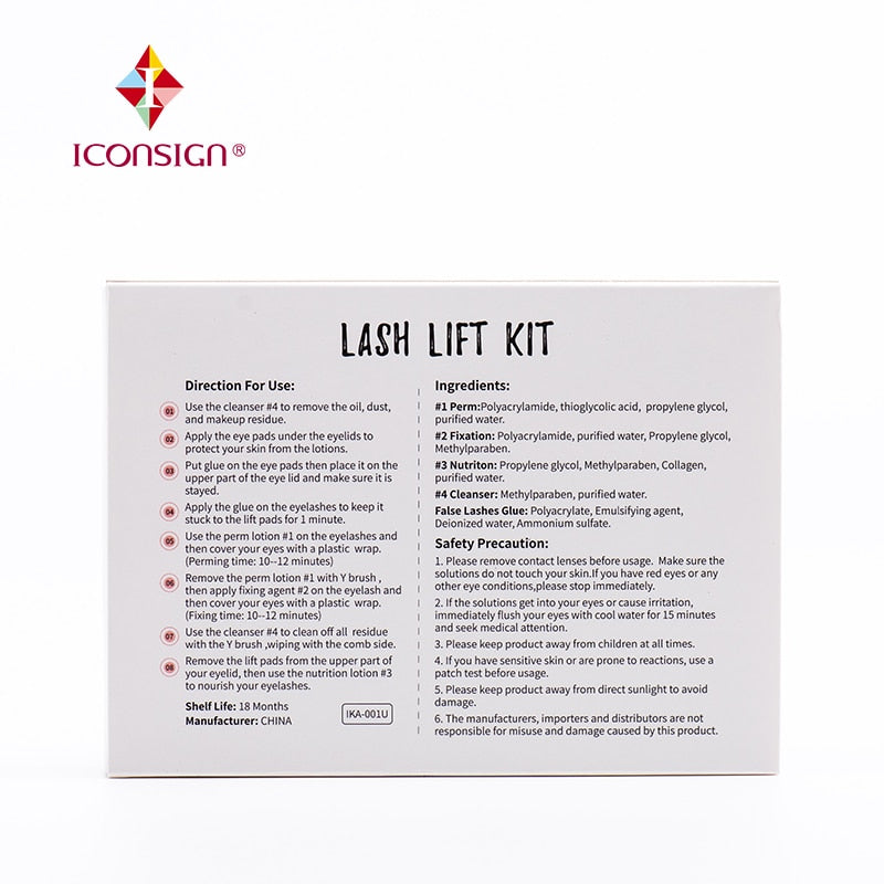 Lash Lift Kit ICONSIGN Eyelash Perming Kit Eyelash Perm Eyelash Enhancer Serum Eye Lash Make Up Tools Free Shipping