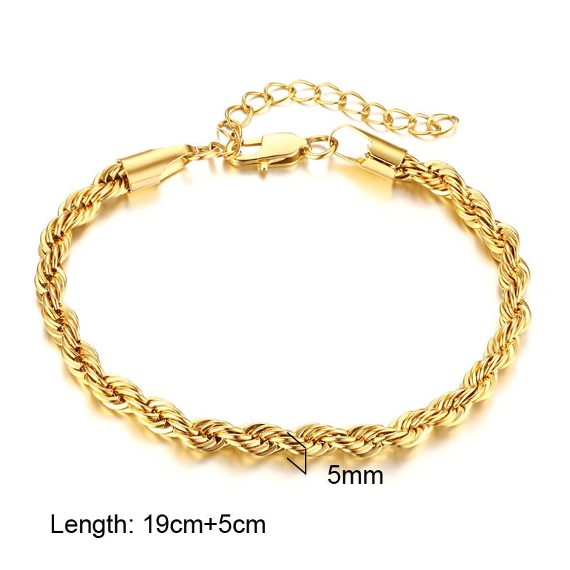 Paperclip Chain Bracelet for Women,Gold Color Stainless Steel Rectangle Link Bracelets,Cable Dainty Girls Layering Jewelry