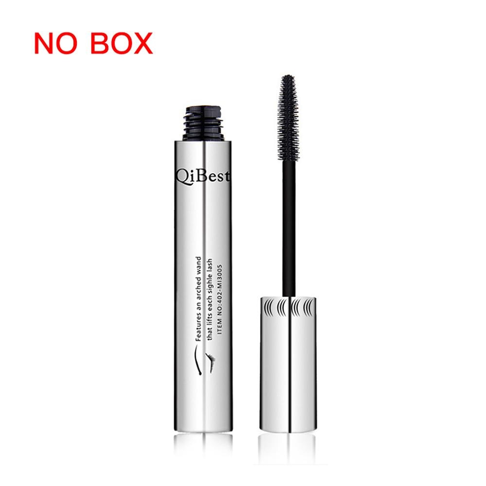 QIBEST Black Mascara Eyelashes Mascara 4D Silky Eyelashes Lengthening Eyelashes Makeup Waterproof Mascara Volume Eye Cosmetics