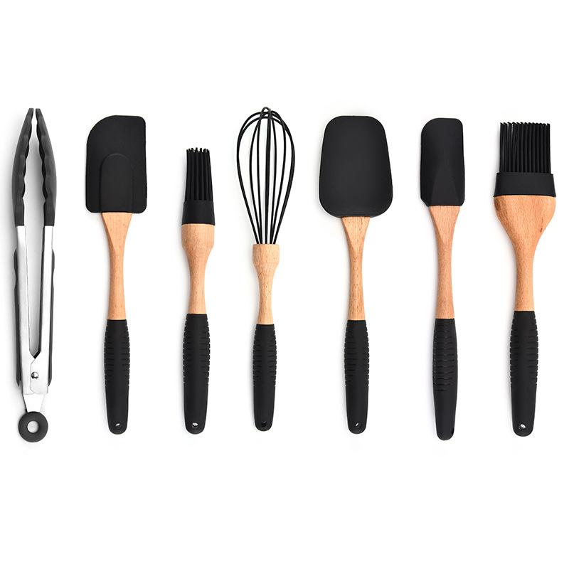 Silicone Wood Turner Spatula Brush Scraper Pasta Gloves Egg Beater Kitchen Accessories Baking Cooking Tools Kitchenware Cookware